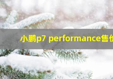 小鹏p7 performance售价